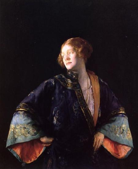 Joseph Decamp The Blue Mandarin Coat France oil painting art